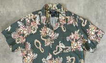 他の写真1: 90'S RALPH LAUREN "POLO SPORT" コットン 半袖 オープンカラーシャツ オリーブ/花柄 (VINTAGE)