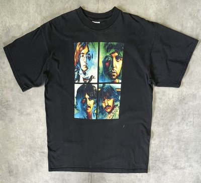 画像1: 00'S THE BEATLES 半袖 Tシャツ フェードブラック (VINTAGE)