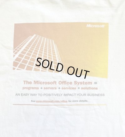 画像2: 90'S MICROSOFT OFFICE 両面プリント 半袖 Tシャツ ホワイト (VINTAGE)