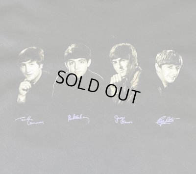画像3: 90'S THE BEATLES 袖プリント入り 半袖 Tシャツ ブラック USA製 (VINTAGE)