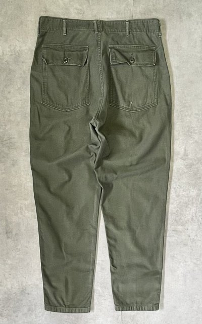 画像3: 70'S アメリカ軍 US ARMY "OG107" コットンサテン ベイカーパンツ ミリタリーグリーン (VINTAGE)