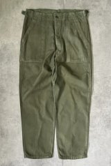 60'S アメリカ軍 US ARMY "OG107" 初期モデル コットンサテン 平ボタン ベイカーパンツ ツートンカラー (VINTAGE)
