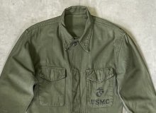 他の写真1: 50'S アメリカ軍 USMC "P-58" ステンシル入り コットンサテン ユーティリティシャツ (VINTAGE)