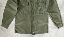 他の写真3: 50'S アメリカ軍 USMC "P-58" ステンシル入り コットンサテン ユーティリティシャツ (VINTAGE)