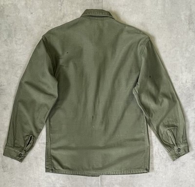 画像4: 50'S アメリカ軍 USMC "P-58" ステンシル入り コットンサテン ユーティリティシャツ (VINTAGE)