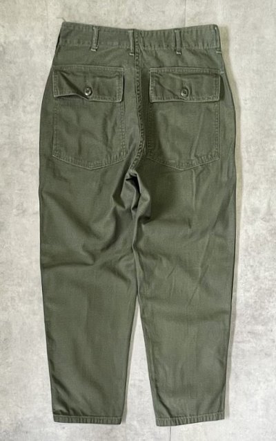 画像3: 70'S アメリカ軍 US ARMY "OG107" コットンサテン ベイカーパンツ ミリタリーグリーン (VINTAGE)