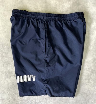 画像4: アメリカ軍 US NAVY ナイロン トレーニングショーツ ネイビー (VINTAGE)