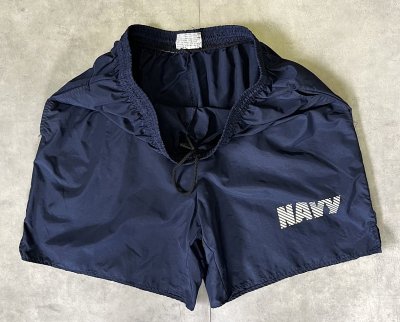画像3: アメリカ軍 US NAVY ナイロン トレーニングショーツ ネイビー (VINTAGE)