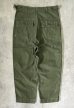 画像5: 60'S アメリカ軍 US ARMY "OG107" 初期モデル コットンサテン 平ボタン ベイカーパンツ (VINTAGE) (5)