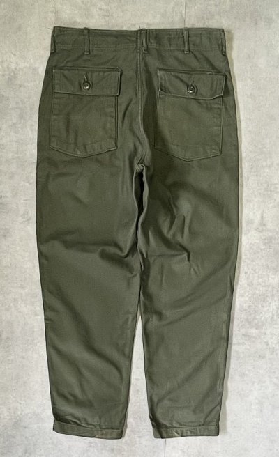 画像3: 70'S アメリカ軍 US ARMY "OG107" コットンサテン ベイカーパンツ ミリタリーグリーン (VINTAGE)