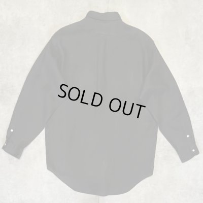 画像3: 90'S RALPH LAUREN "WHITFIELD" ロゴ無し フラップポケット リネンシャツ ブラック (MINT CONDITION)