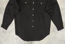 他の写真3: 90'S RALPH LAUREN "WHITFIELD" ロゴ無し フラップポケット リネンシャツ ブラック (MINT CONDITION)