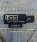 画像2: 90'S RALPH LAUREN 猫目メタルボタン チンスト＆マチ付き シャンブレーシャツ ブルー (VINTAGE) (2)