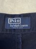 画像2: 90'S RALPH LAUREN "ボックスロゴ" ツープリーツ チノショーツ ネイビー TALONジップ USA製 (VINTAGE) (2)