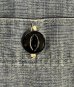 画像4: 90'S RALPH LAUREN 猫目メタルボタン チンスト＆マチ付き シャンブレーシャツ ブルー (VINTAGE) (4)