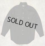 90'S RALPH LAUREN "WHITFIELD" ロゴ無し フラップポケット リネンシャツ ブラック (MINT CONDITION)