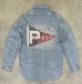 画像7: 90'S RALPH LAUREN 猫目メタルボタン チンスト＆マチ付き シャンブレーシャツ ブルー (VINTAGE) (7)