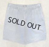 90'S RALPH LAUREN "ボックスロゴ" ツープリーツ デニムショーツ インディゴ USA製 (VINTAGE)