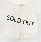 90'S RALPH LAUREN "ボックスロゴ" ツープリーツ チノショーツ ベージュ TALONジップ USA製 (VINTAGE)