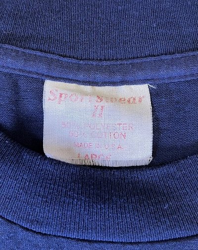 画像2: 80'S SPORTSWEAR "FIRST MATE" シングルステッチ 半袖 Tシャツ ネイビー USA製 (VINTAGE)