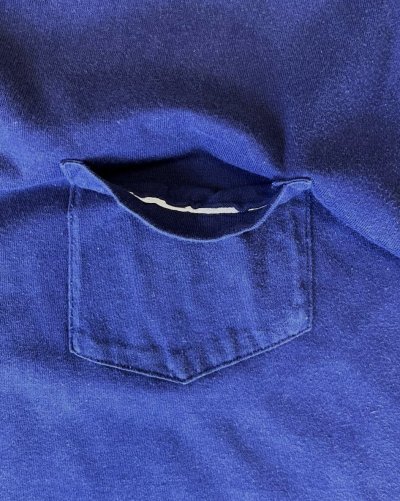 画像3: 70'S BRENT シングルステッチ 耳付きポケット 半袖 Tシャツ ネイビー (VINTAGE)