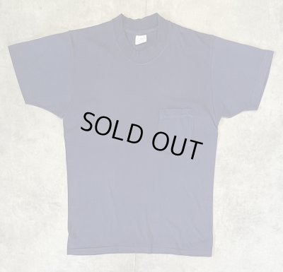 画像1: 70'S BRENT シングルステッチ 耳付きポケット 半袖 Tシャツ ネイビー (VINTAGE)