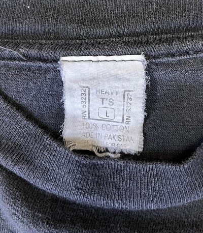 画像2: 90'S SHIT HAPPENS シングルステッチ 半袖 Tシャツ ブラック パキスタン製 (VINTAGE)