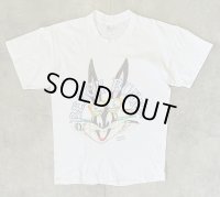 80'S LOONEY TUNES "BUGS BUNNY" シングルステッチ 半袖 Tシャツ ホワイト USA製 (VINTAGE)