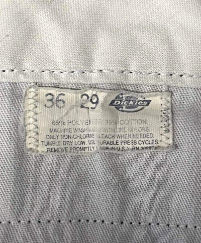 画像4: 80'S DICKIES 874 チビタグ ワークパンツ フェードオリーブ W33L29 USA製 (VINTAGE)