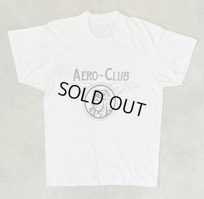 画像1: 80'S AERO-CLUB シングルステッチ 半袖 Tシャツ ホワイト (VINTAGE)