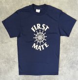 80'S SPORTSWEAR "FIRST MATE" シングルステッチ 半袖 Tシャツ ネイビー USA製 (VINTAGE)
