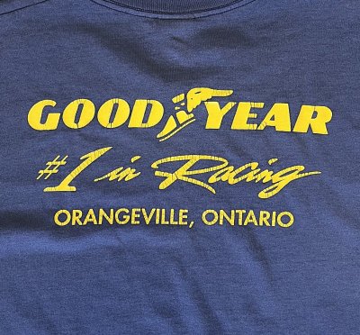 画像5: 90'S GOOD YEAR シングルステッチ 両面プリント 半袖 Tシャツ フェードネイビー カナダ製 (VINTAGE)