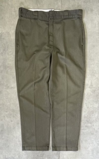 画像3: 80'S DICKIES 874 チビタグ ワークパンツ フェードオリーブ W33L29 USA製 (VINTAGE)
