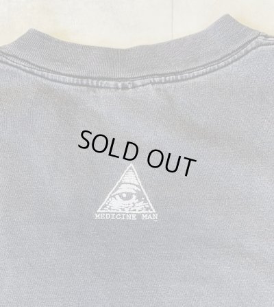 画像6: 90'S MEDICINE MAN シングルステッチ 両面プリント 半袖 Tシャツ フェードブラック USA製 (VINTAGE)