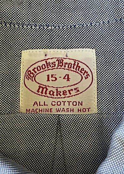 画像2: 70'S BROOKS BROTHERS "MAKERS" 6ボタン オックスフォード BDシャツ ブルー USA製 (VINTAGE)