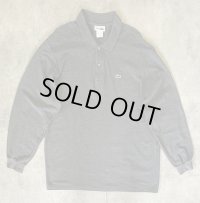 80'S CHEMISE LACOSTE 長袖 ポロシャツ ダークグレーヘザー フランス製 (VINTAGE)