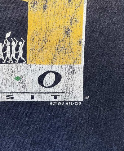 画像4: 90'S NELSON MANDELA シングルステッチ 半袖 Tシャツ ブラック USA製 (VINTAGE)