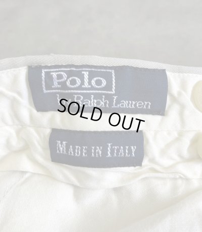 画像2: 90'S RALPH LAUREN ツータック トロピカルウールパンツ ライトベージュ イタリア製 (VINTAGE)