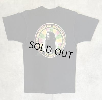 画像4: 90'S BOB MARLEY "POSITIVE VIBRATION" 両面プリント シングルステッチ 半袖 Tシャツ ブラック USA製 (VINTAGE)