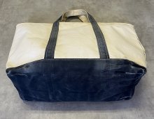 他の写真3: 80'S LL Bean 2色タグ キャンバス トートバッグ ネイビー/オフホワイト USA製 (VINTAGE)