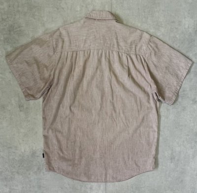 画像4: 90'S PATAGONIA  スナップボタン 半袖 シャンブレーシャツ ライトブラウン 香港製 (VINTAGE)