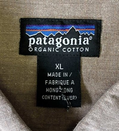 画像2: 90'S PATAGONIA  スナップボタン 半袖 シャンブレーシャツ ライトブラウン 香港製 (VINTAGE)
