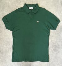 80'S CHEMISE LACOSTE ポロシャツ ダークグリーン フランス製 (VINTAGE)