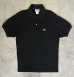 画像1: 80'S CHEMISE LACOSTE ポロシャツ ブラック フランス製 (VINTAGE) (1)