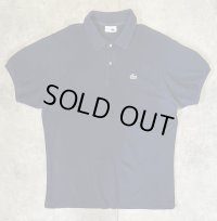 80'S CHEMISE LACOSTE ポロシャツ ネイビー フランス製 (VINTAGE)
