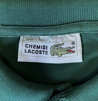 画像2: 80'S CHEMISE LACOSTE ポロシャツ ダークグリーン フランス製 (VINTAGE)