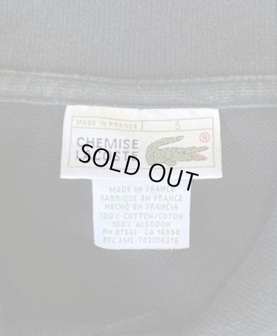 画像2: 80'S CHEMISE LACOSTE ポロシャツ ブラック フランス製 (VINTAGE)