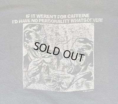 画像3: 90'S CAFFEINE シングルステッチ 半袖 Tシャツ ブラック USA製 (VINTAGE)