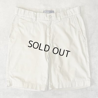 画像1: 90'S RALPH LAUREN ノープリーツ チノショーツ ベージュ (VINTAGE)