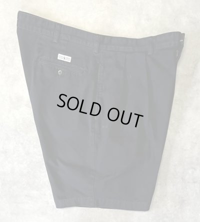 画像4: 90'S RALPH LAUREN "TYLER SHORT" ツープリーツ チノショーツ ブラック (VINTAGE)
